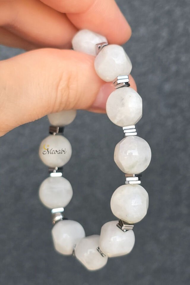 Dilay Aytaşı Doğal Taş Tasarım Bileklik-1 (Hematit)