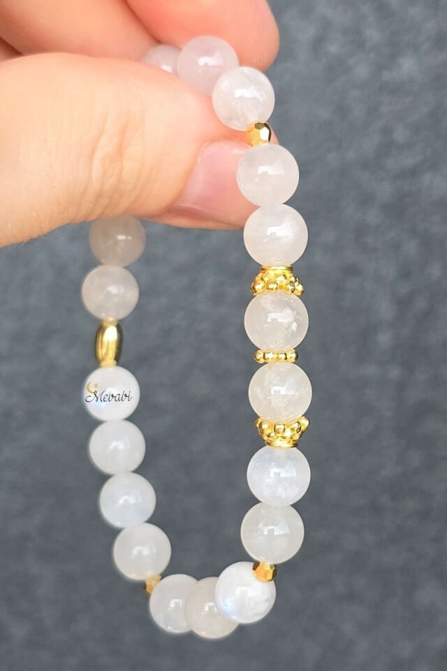 Dilay Aytaşı Doğal Taş Tasarım Bileklik-3 (925 Ayar Gümüş Üzeri 14K Altın Kaplama)