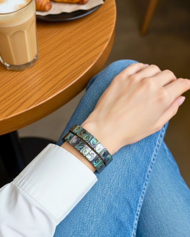 Abalon Siyah Sedef Rolex Bileklik (ÖZEL ÜRÜN)