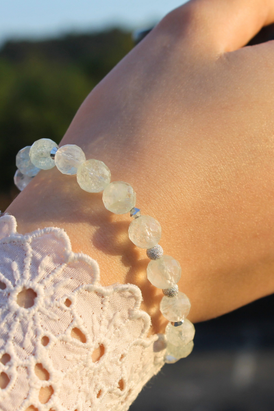 Jolie Topaz Doğal Taş Tasarım Bileklik-2 925 Ayar Gümüş