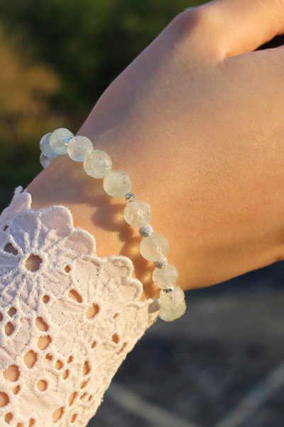 Jolie Topaz Doğal Taş Tasarım Bileklik-2 925 Ayar Gümüş