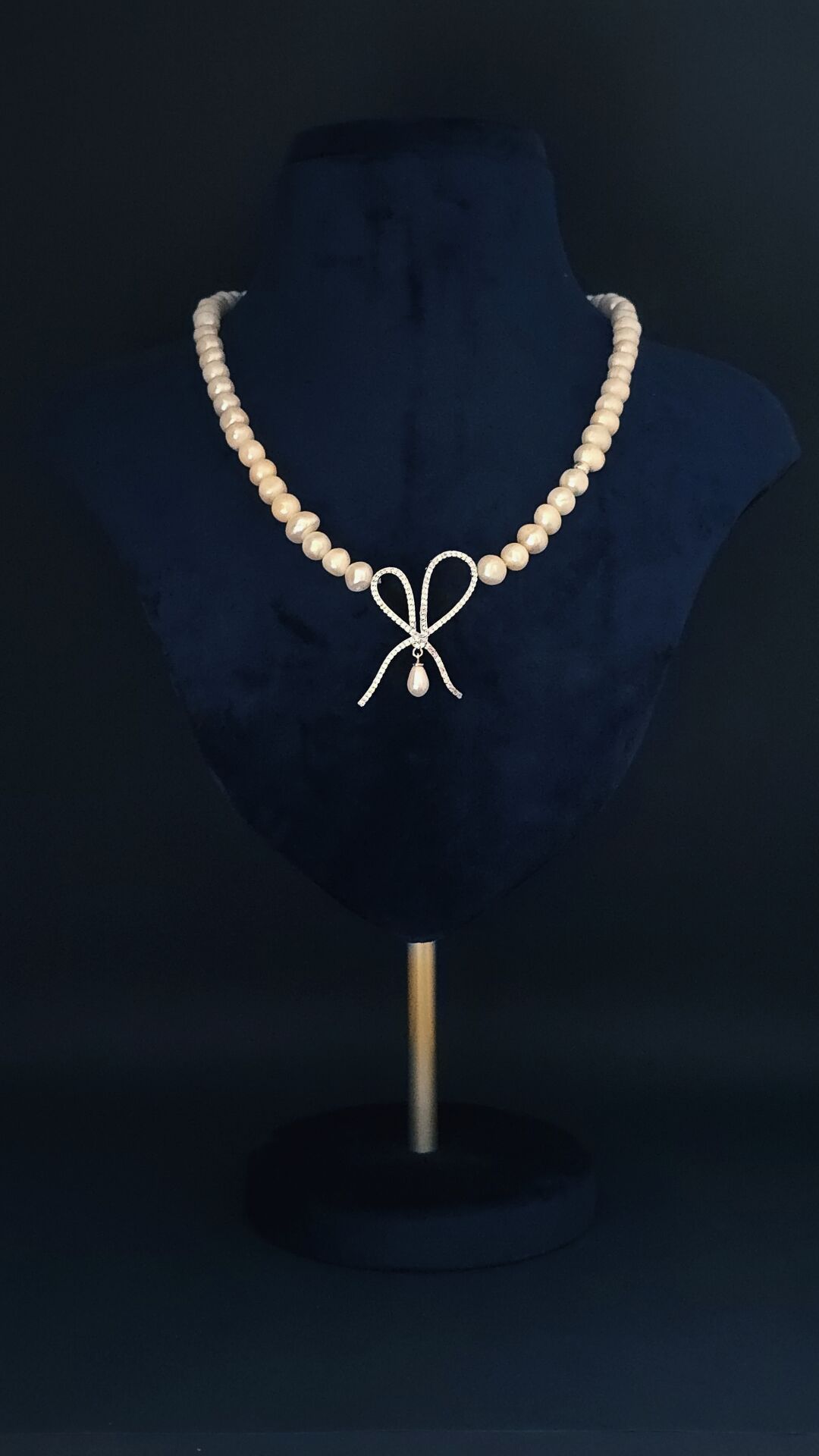 Majori Fiyonk İnci Tasarım Kolye-112 (925 Ayar Gümüş)