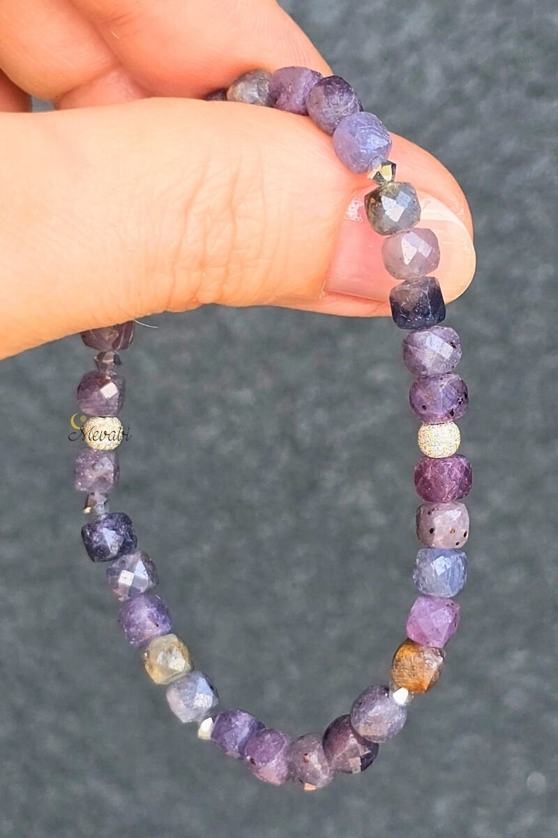 Hevin Safir Doğal Taş Tasarım Bileklik-6