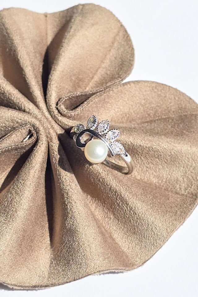 İnci Yüzük - 925 Ayar Gümüş 02