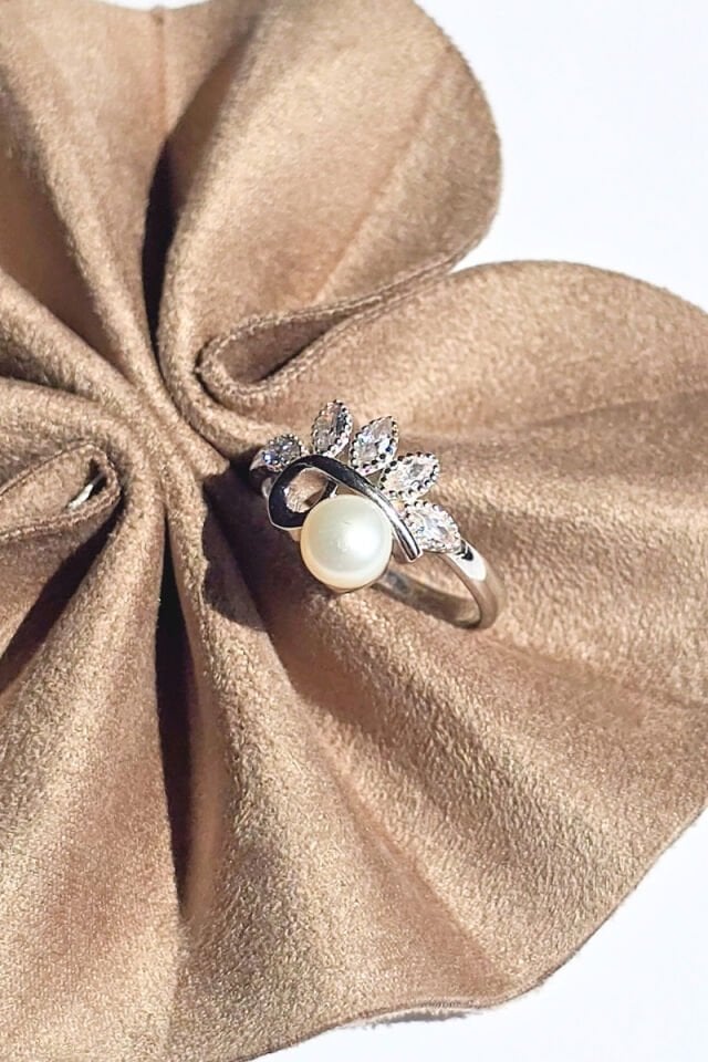 İnci Yüzük - 925 Ayar Gümüş 02