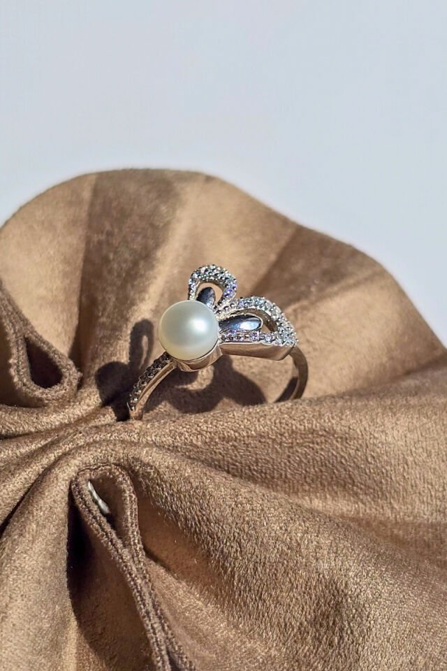 İnci Yüzük - 925 Ayar Gümüş 03