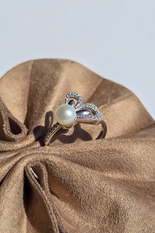 İnci Yüzük - 925 Ayar Gümüş 03