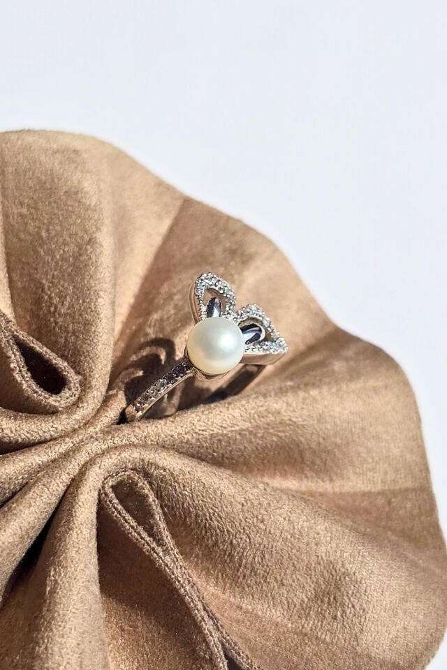 İnci Yüzük - 925 Ayar Gümüş 03