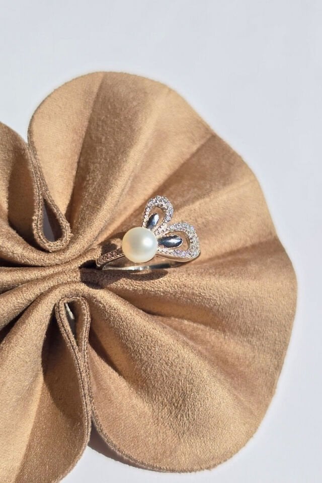 İnci Yüzük - 925 Ayar Gümüş 03