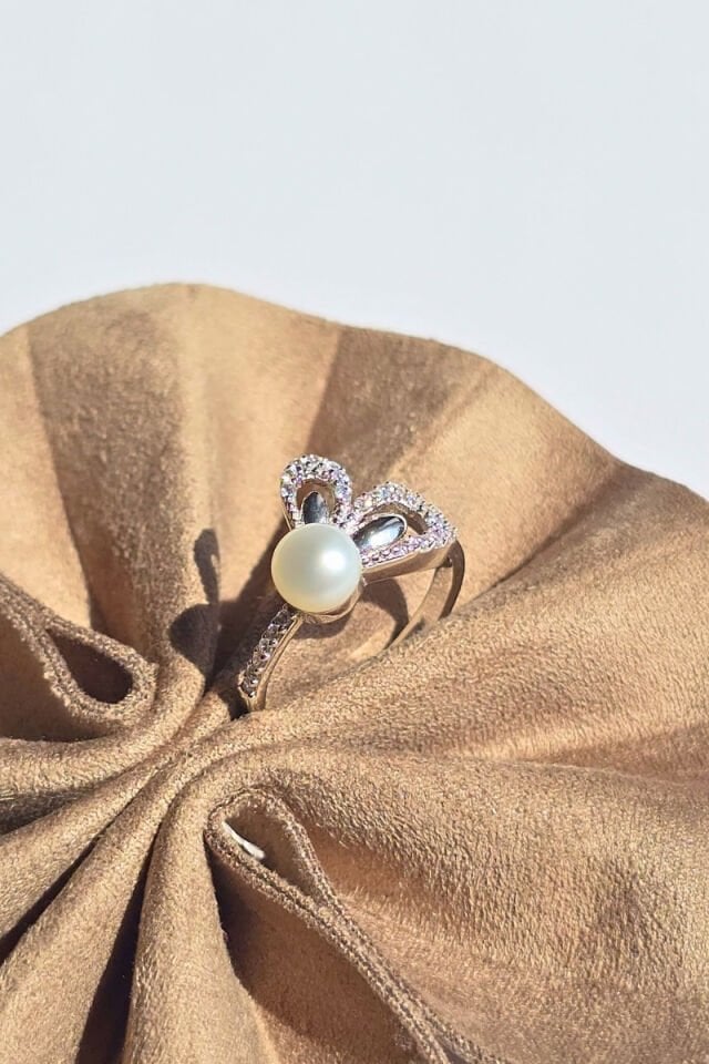 İnci Yüzük - 925 Ayar Gümüş 03