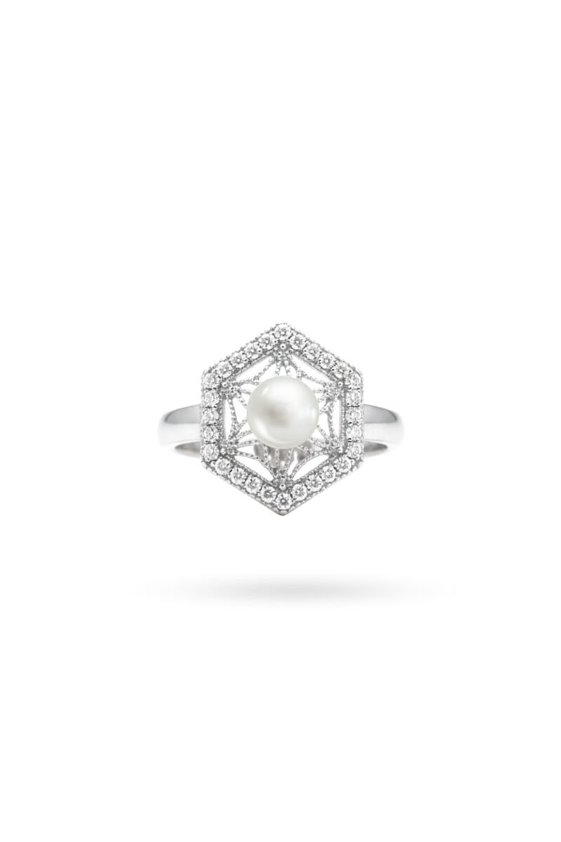 İnci Yüzük - 925 Ayar Gümüş 04