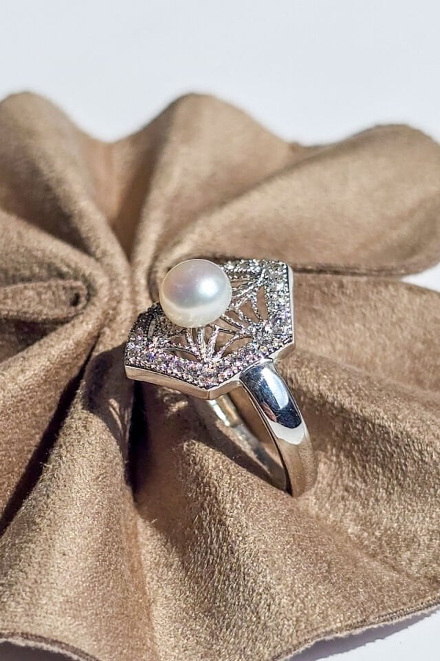 İnci Yüzük - 925 Ayar Gümüş 04