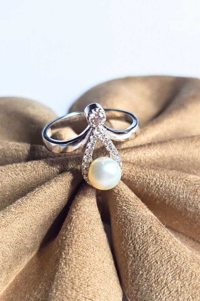 İnci Yüzük - 925 Ayar Gümüş 05