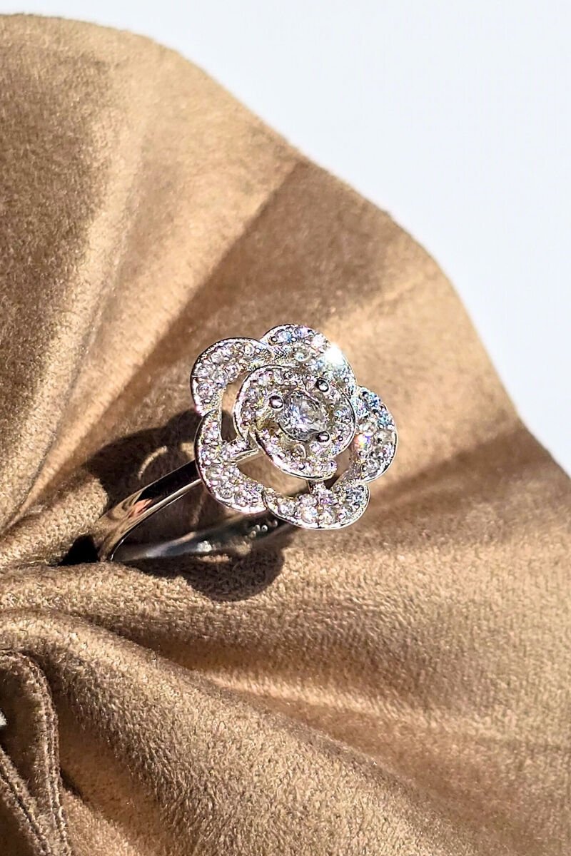 Gül Model Yüzük - 925 Ayar Gümüş 06