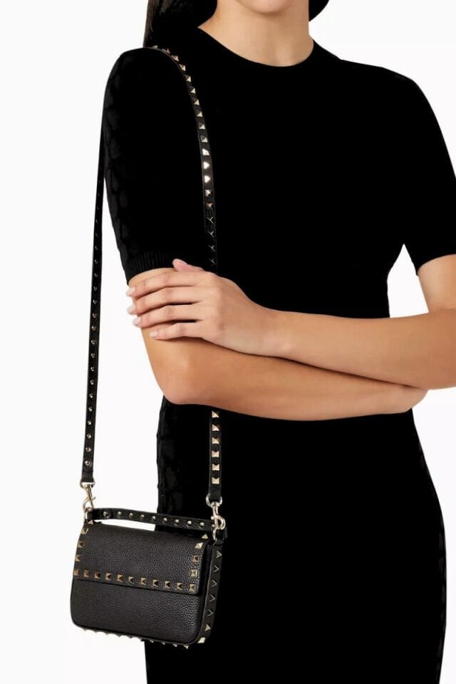 VLTN Garavani Troklu Kadın Çanta - Siyah