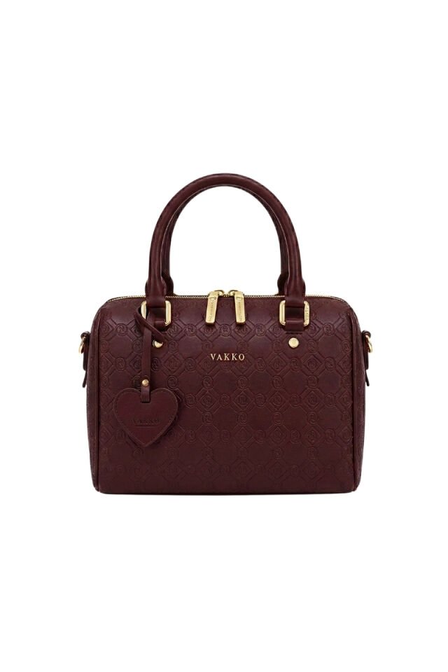 VKKO Speedy Bordo Sıcak Baskı Monogram Çanta 20 cm