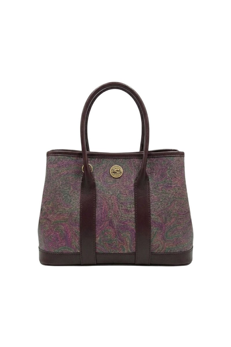 Etnik Desenli El ve Omuz Kadın Çanta - Kahverengi