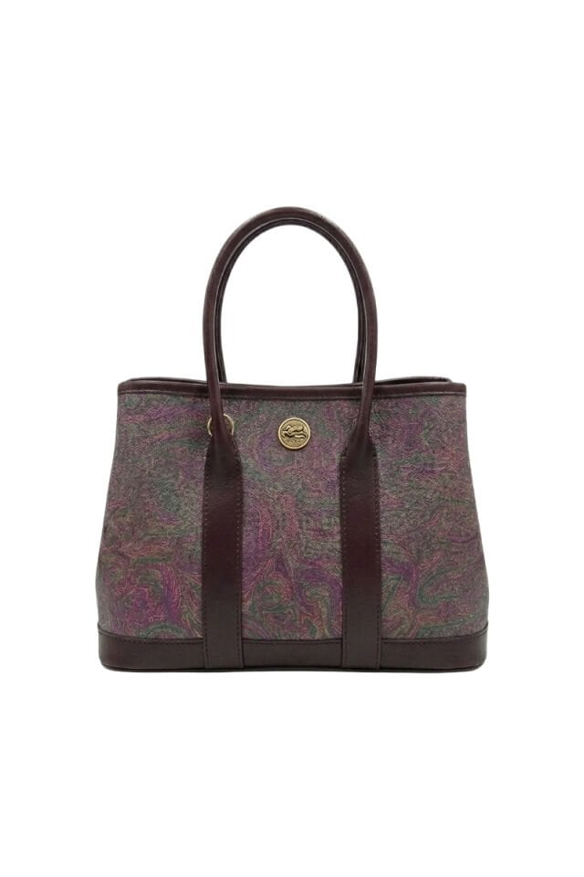 Etnik Desenli El ve Omuz Kadın Çanta - Kahverengi