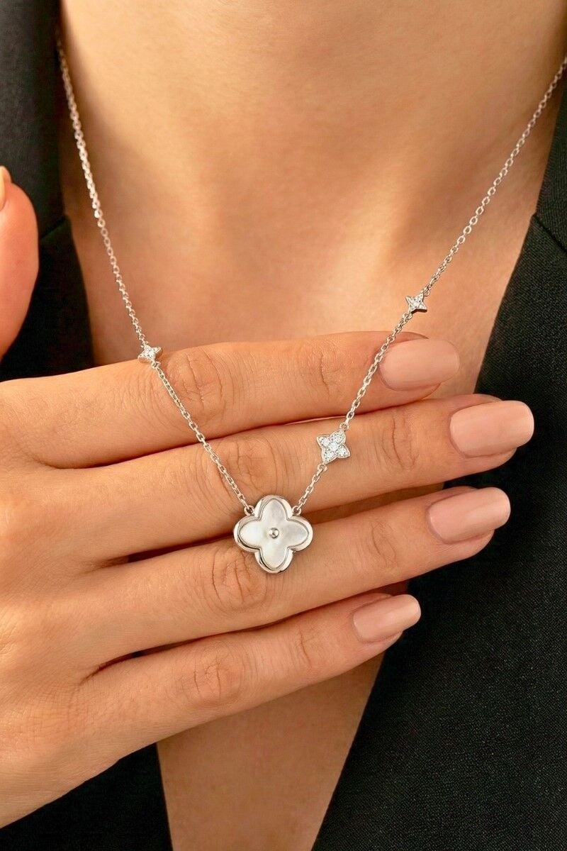 Mevabi Aster 925 Ayar Gümüş Kolye