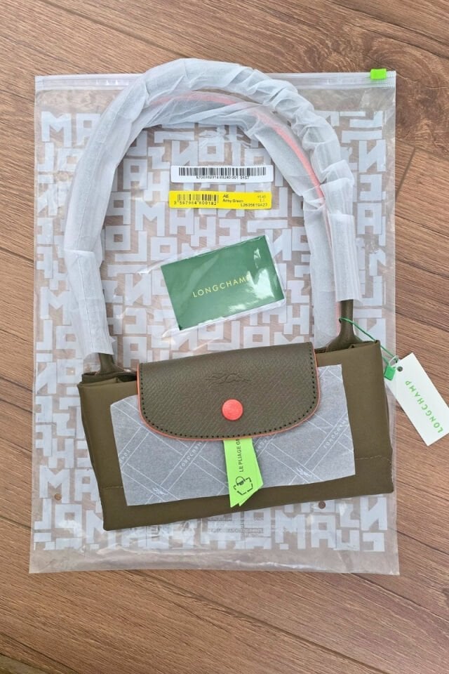 İthal Long.Champ Le Pliage Omuz Çantası M - Haki Yeşil