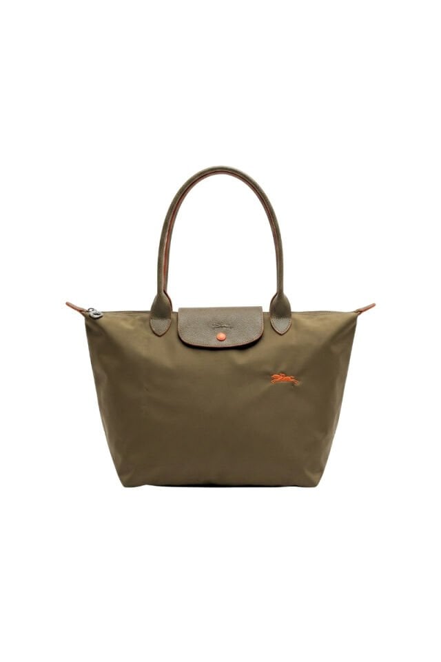 İthal Long.Champ Le Pliage Omuz Çantası M - Haki Yeşil