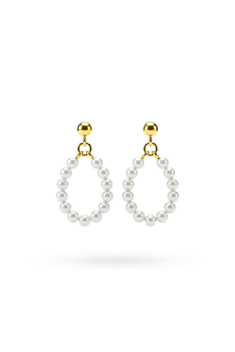 Majori İnci Küpe – 925 Ayar Gümüş Üzeri Altın Kaplama 002