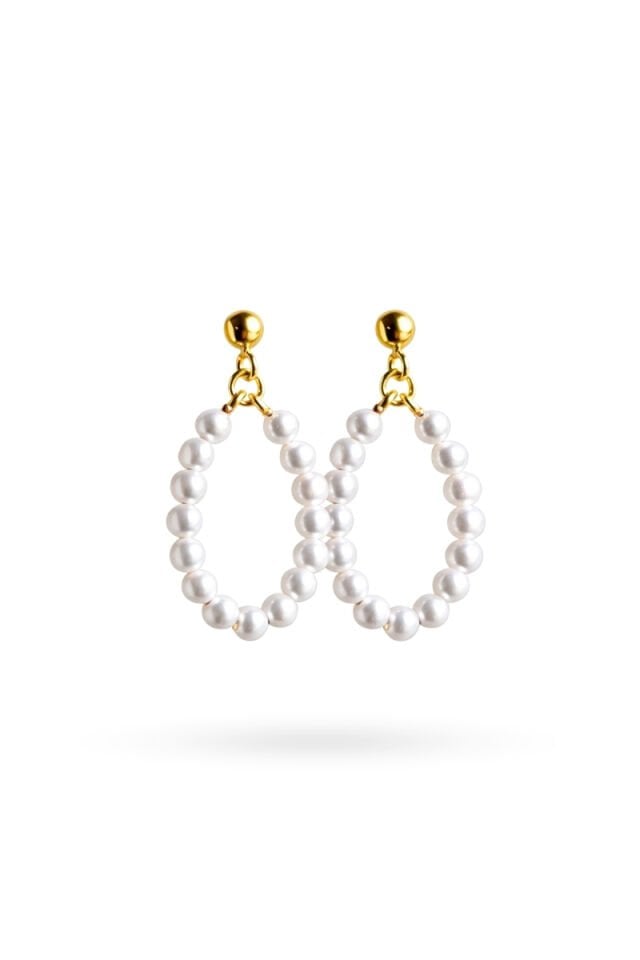 Majori İnci Küpe – 925 Ayar Gümüş Üzeri Altın Kaplama 002