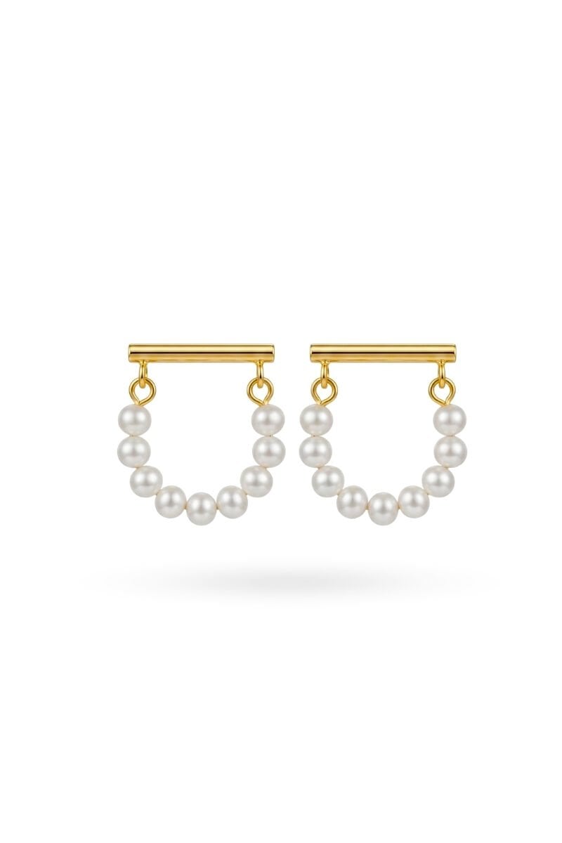 Majori İnci Küpe – 925 Ayar Gümüş Üzeri Altın Kaplama 003