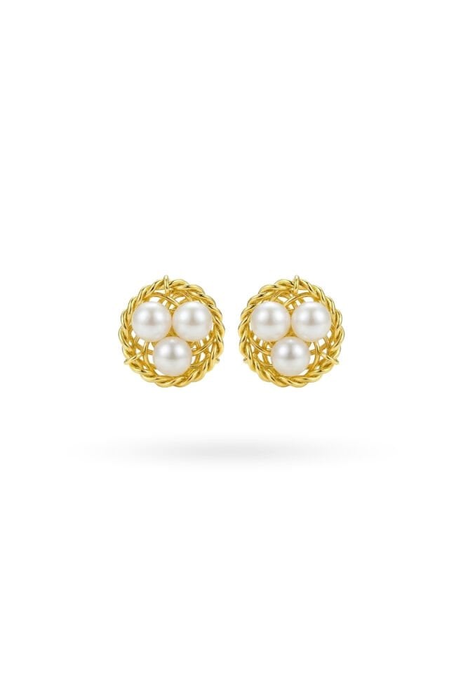 Majori İnci Küpe – 925 Ayar Gümüş Üzeri Altın Kaplama 004