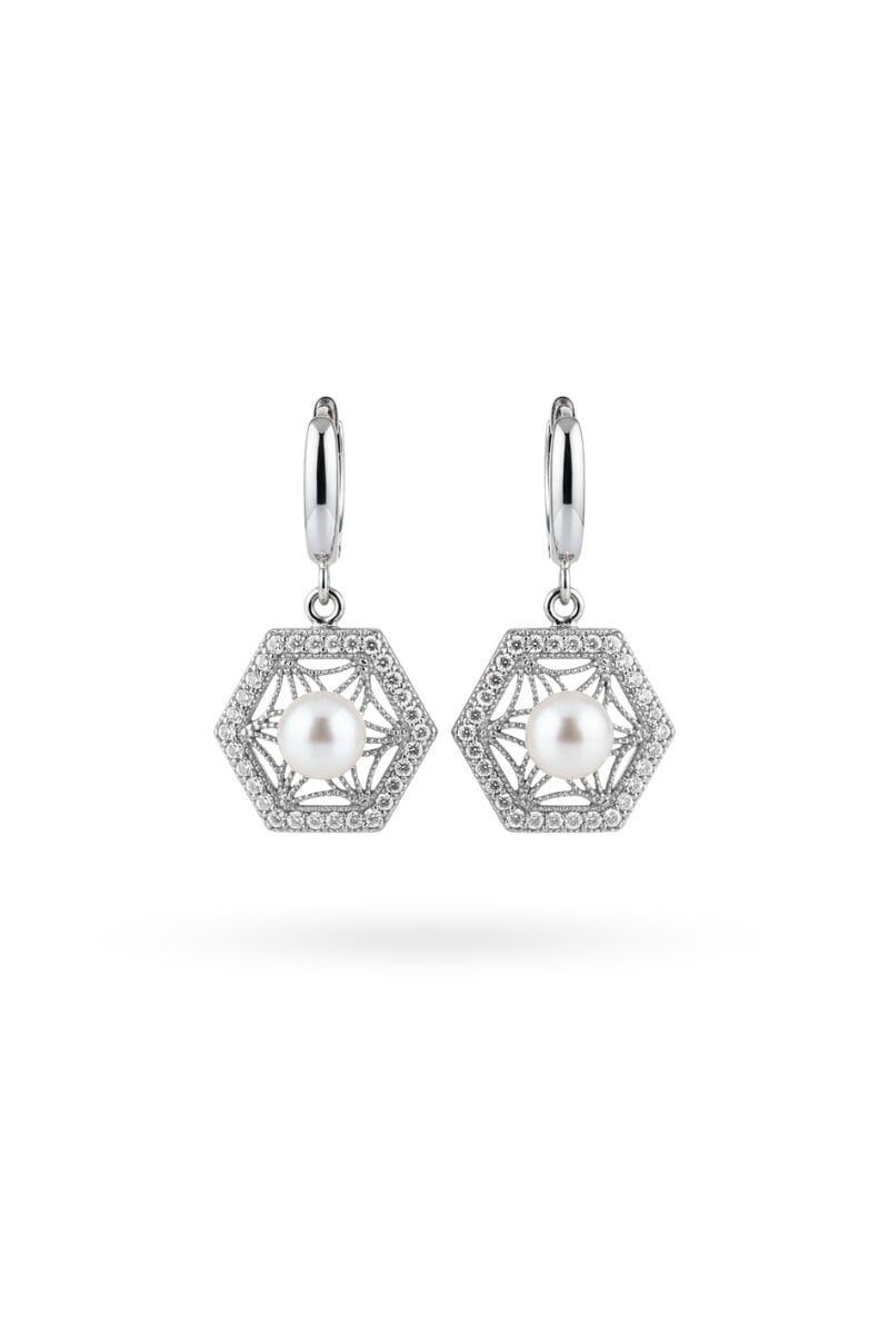 Majori Alize İnci Küpe – 925 Ayar Gümüş 008