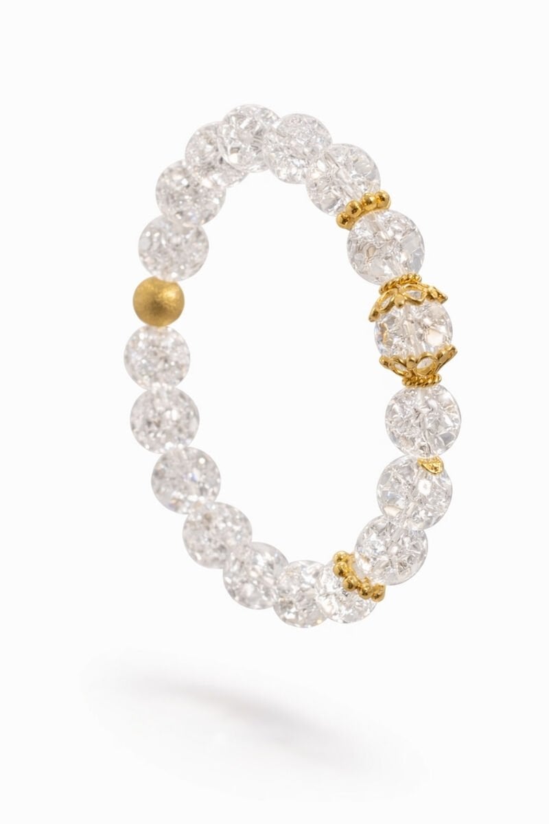 Diandra Necef Doğal Taş Tasarım Bileklik 2 (925 Ayar Gümüş Üzeri 14K Altın Kaplama)