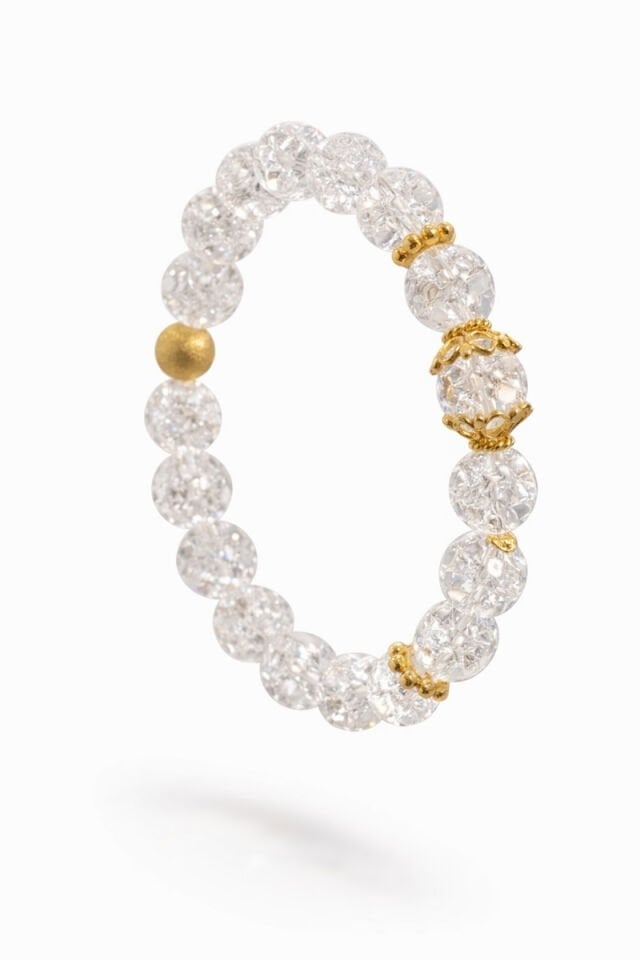 Diandra Necef Doğal Taş Tasarım Bileklik 2 (925 Ayar Gümüş Üzeri 14K Altın Kaplama)